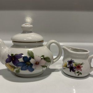 Mini Roehler Teapot & Creamer Set - Vintage